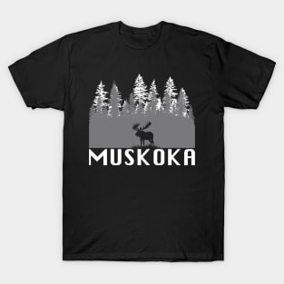 Muskoka and Moose (White Lettering) T-Shirt